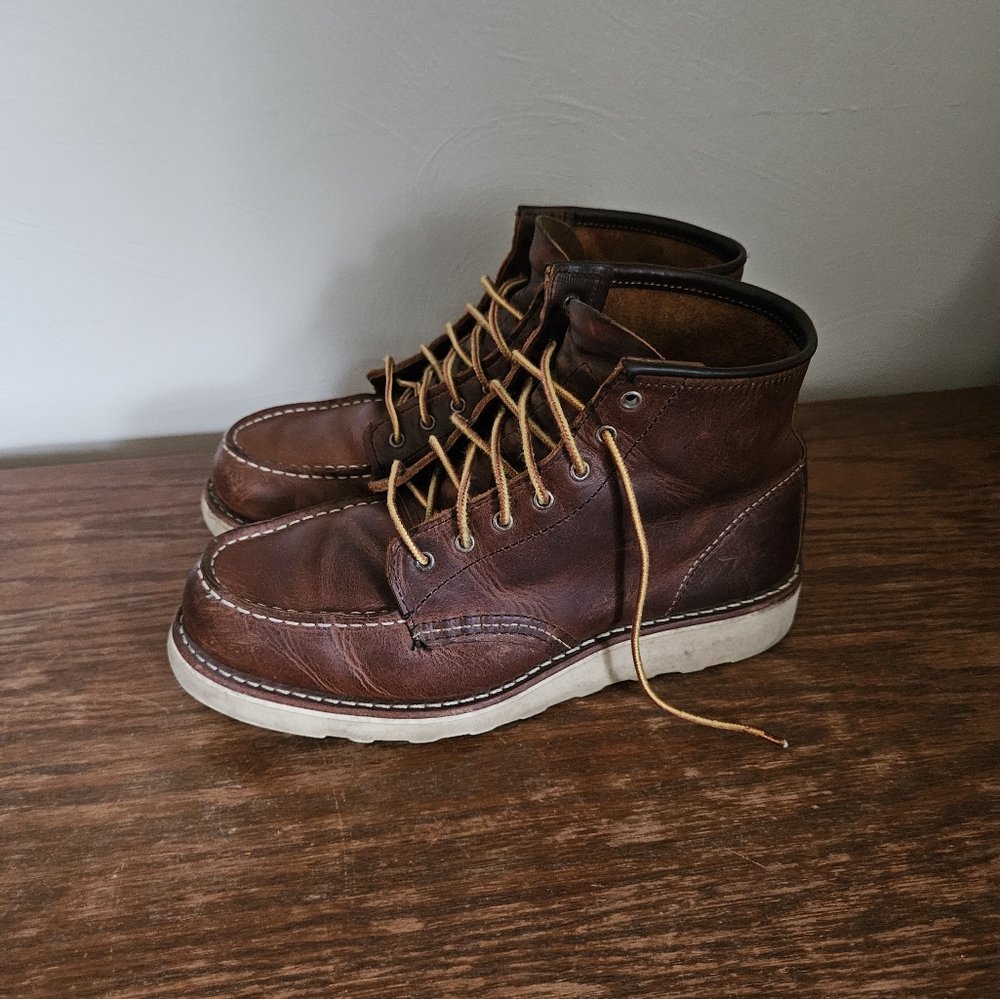 Red Wing 6 In Moc Toe Boots - Picture 2 of 7